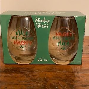 Naughty/Nice Stemless Wine Glasses 😈⚖️👼🏼